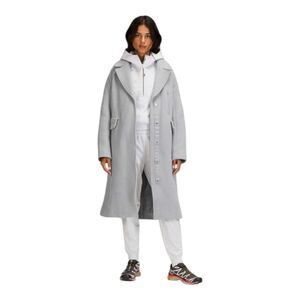 Lululemon Wool Long Wrap Coat Light Gray Oversized‎ Jacket Size 4 NWT